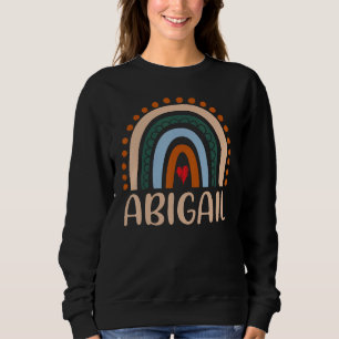 Abigail Name Personalised Funny Women Rainbow Abig Sweatshirt