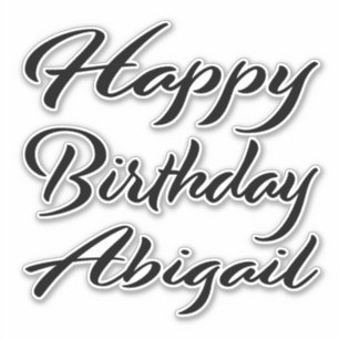 Abigail Name Vorname black Sticker Geburtstag