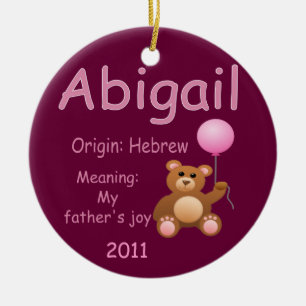 Abigail  / Photo Ceramic Tree Decoration