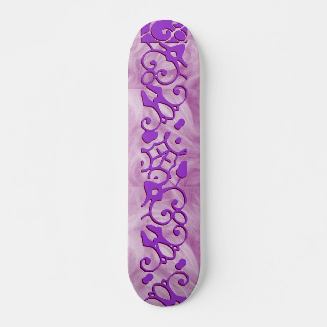 Abigail Purple Plume Wingnut Designer III Skateboard (Front)