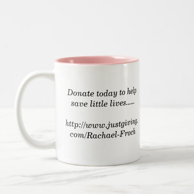 Abigail - regular size pink mug (Left)