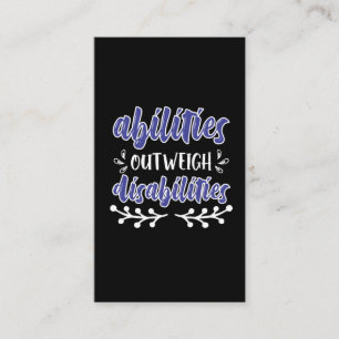 Abilities Awareness Special Education Teacher Business Card
