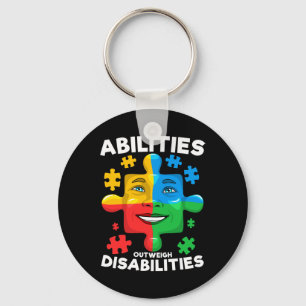 Abilities Outweigh Disabilities Autism awareness I Key Ring