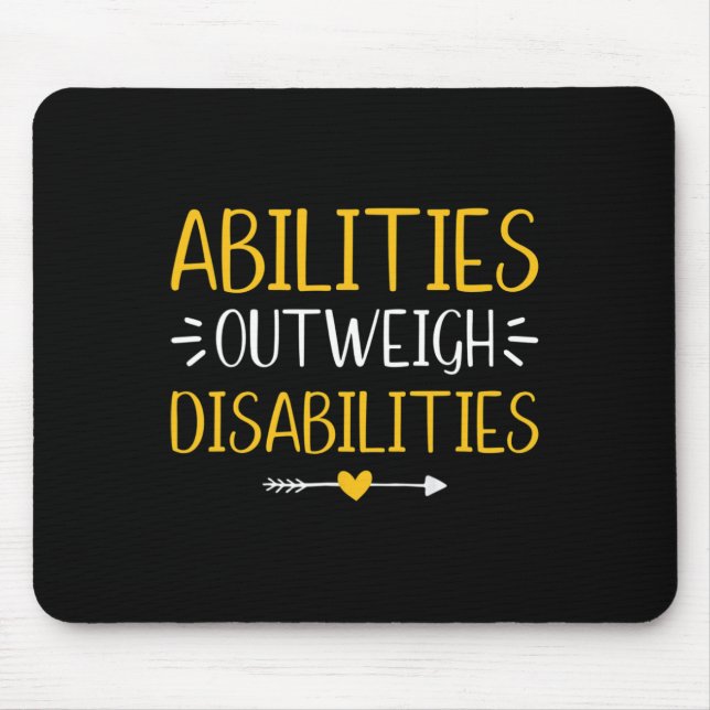 Abilities Outweigh Disabilities Autism Awareness M Mouse Pad (Front)