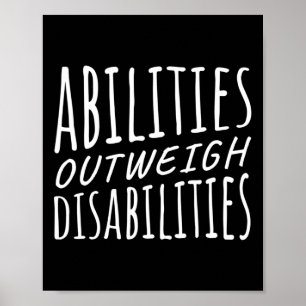 Abilities Outweigh Disabilities Behaviour Therapy Poster