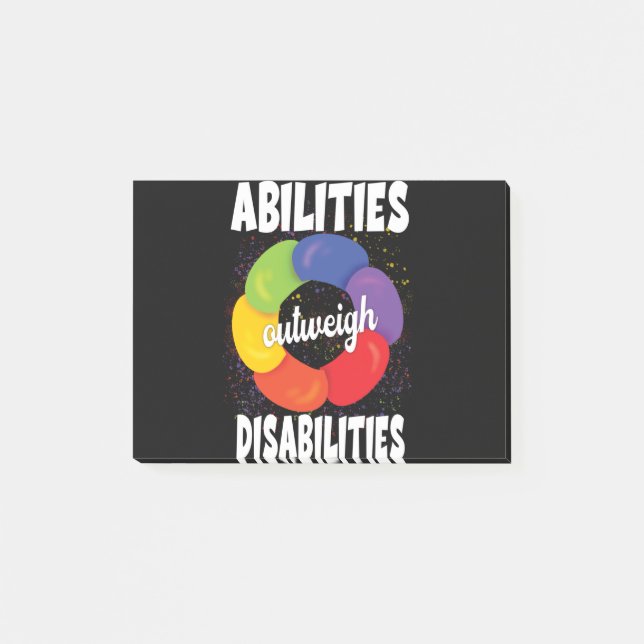 Abilities Outweigh Disabilities, Diversity Message Post-it Notes (Front)