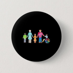 Abilities Outweigh Disabilities Family Support 6 Cm Round Badge
