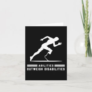 Abilities Outweigh Disabilities Running Marathon 2 Card