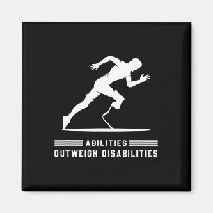 Abilities Outweigh Disabilities Running Marathon 2 Magnet