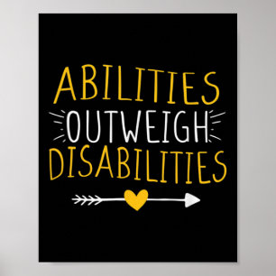 Abilities Outweigh Disabilities Special Education Poster