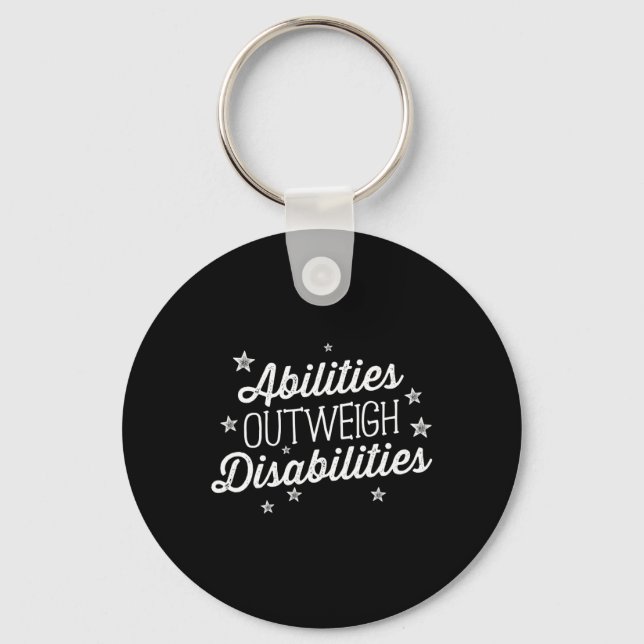 Abilities Outweigh Disabilities Speech Therapy  SL Key Ring (Front)