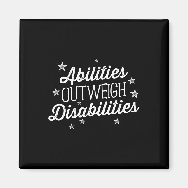 Abilities Outweigh Disabilities Speech Therapy  SL Magnet (Front)