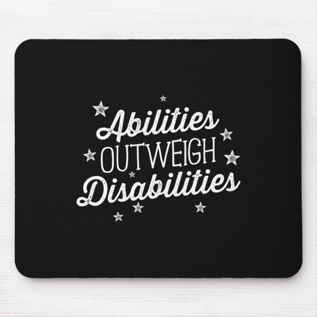 Abilities Outweigh Disabilities Speech Therapy  SL Mouse Pad (Front)