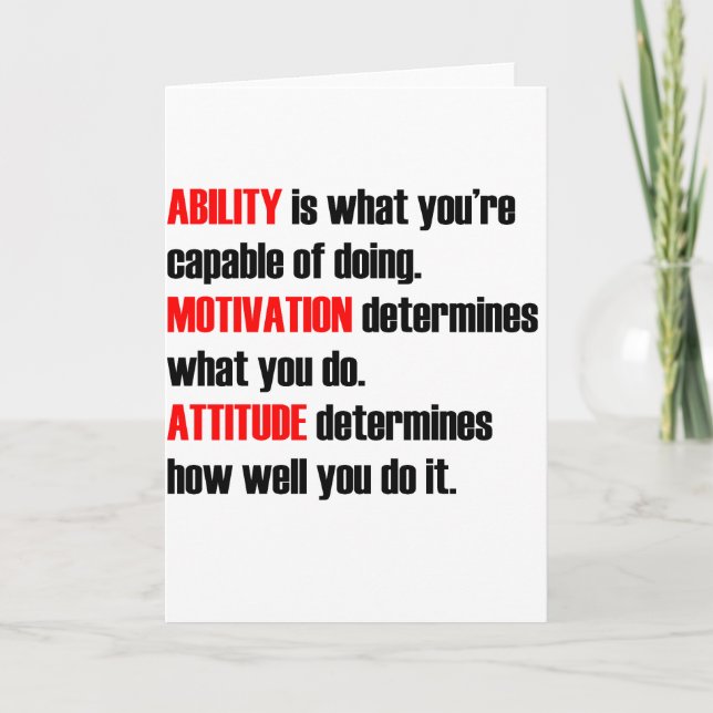 ability motivation attitude card (Front)