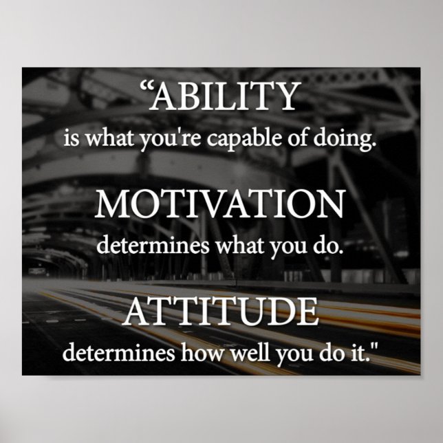 Ability, Motivation, Attitude Poster (Front)