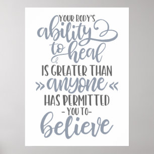 Ability to Heal, Chiropractic Poster, Chiropractor Poster