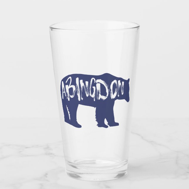 Abingdon Virginia Bear Glass (Front)