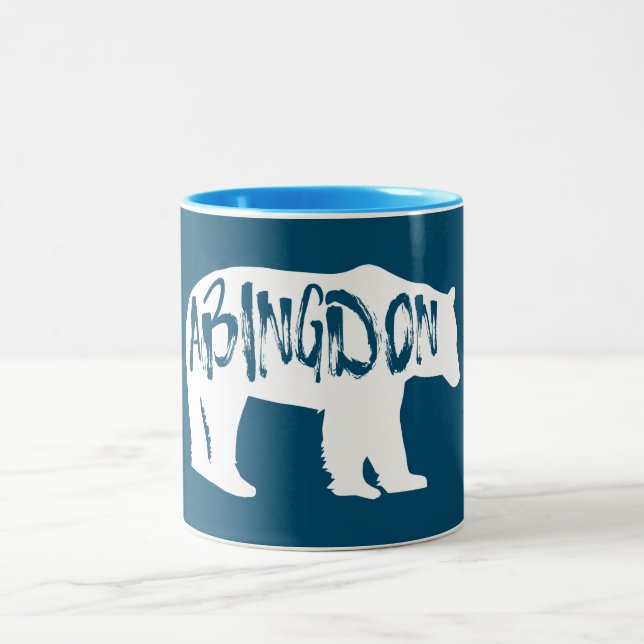 Abingdon Virginia Bear Two-Tone Coffee Mug (Center)