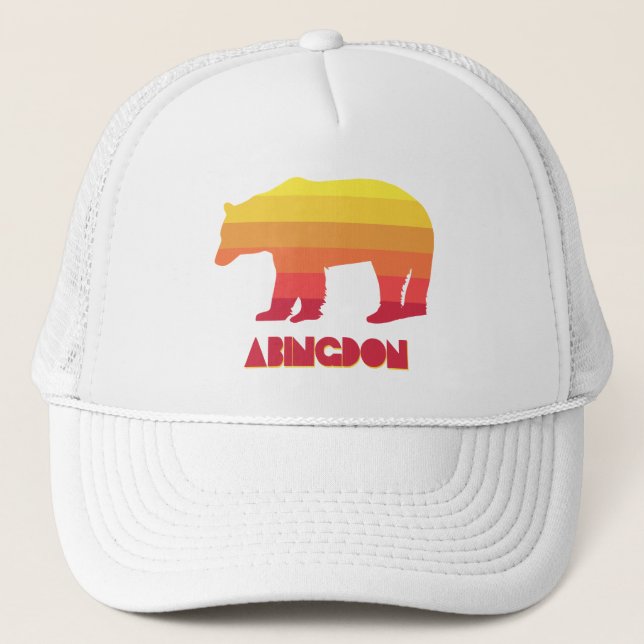 Abingdon Virginia Rainbow Bear Trucker Hat (Front)