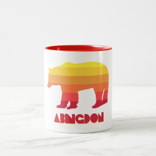 Abingdon Virginia Rainbow Bear Two-Tone Coffee Mug