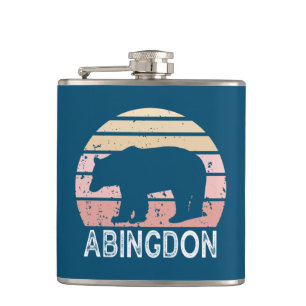 Abingdon Virginia Retro Bear Hip Flask