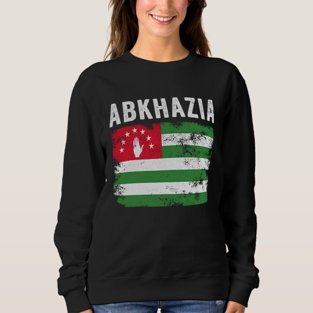 Abkhazia Flag Distressed  Men Women Kids  Abkhaz F Sweatshirt (Front)