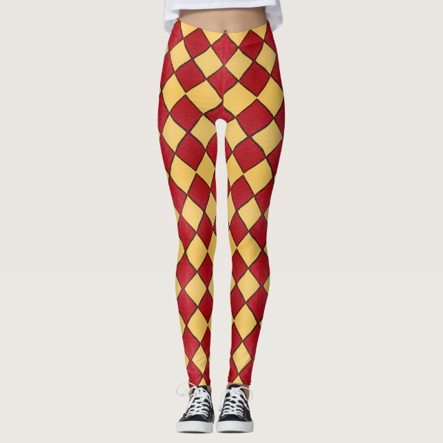ABL - 0213 - Red and Yellow - Leggings (Front)