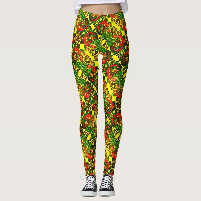 ABL - 304 - Red Gecko - Leggings (Front)