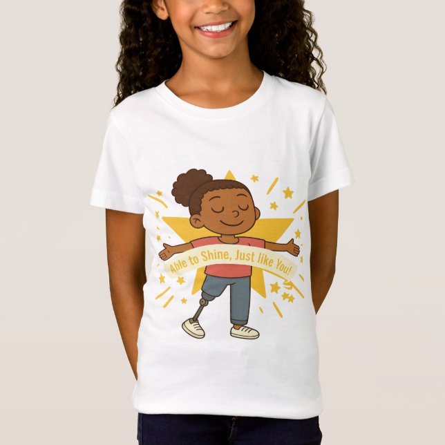 Able to Shine, Just like You Girls T-Shirt (Front)