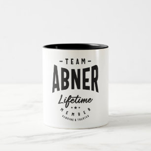 Abner Lifetime Member Personalised Name Abner Two-Tone Coffee Mug