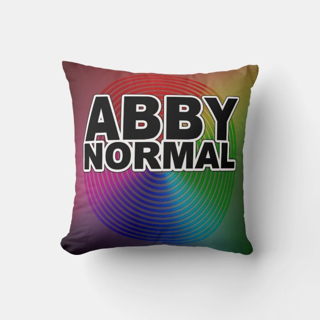 Abnormal Abby Normal Coloured Warped Spiral Crazy Cushion (Front)