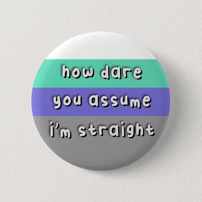 Abnosexual Pride - “How Dare You Assume” - LGBT 6 Cm Round Badge (Front)