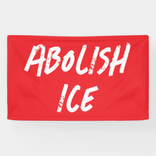 Abolish ICE Overpass Protest Banner
