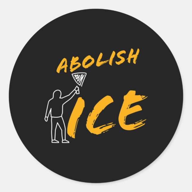 Abolish Ice Protest And Resist Support Immigrants  Classic Round Sticker (Front)