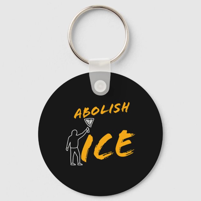 Abolish Ice Protest And Resist Support Immigrants  Key Ring (Front)