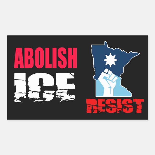 Abolish ICE Rectangular Sticker (Front)