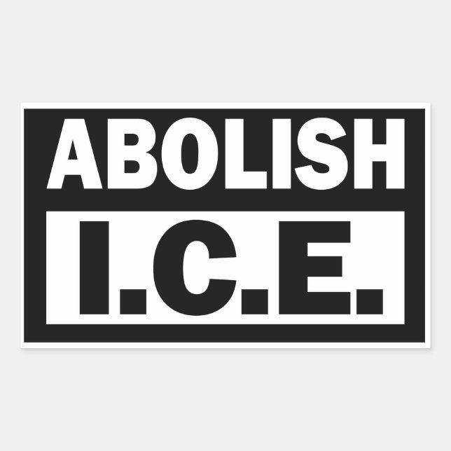 Abolish ICE Rectangular Sticker (Front)