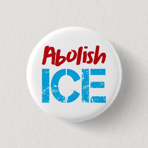 Abolish ICE   Red Blue 3 Cm Round Badge