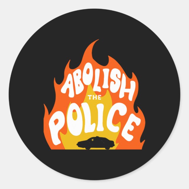 Abolish The Police Fire Sticker  (Front)
