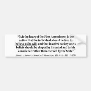 Abood v Detroit Board of Education 431 US 209 1977 Bumper Sticker