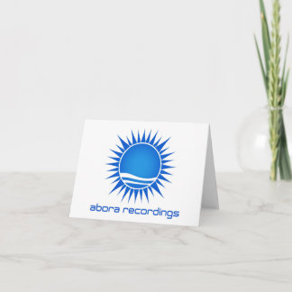 Abora Recordings Note Card (Large Image)