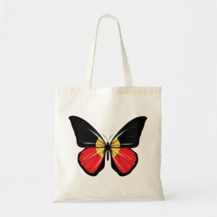 Aborigin Butterfly Flag Tote Bag