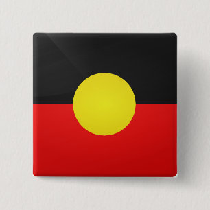 Aborigin Glossy Square Flag 15 Cm Square Badge
