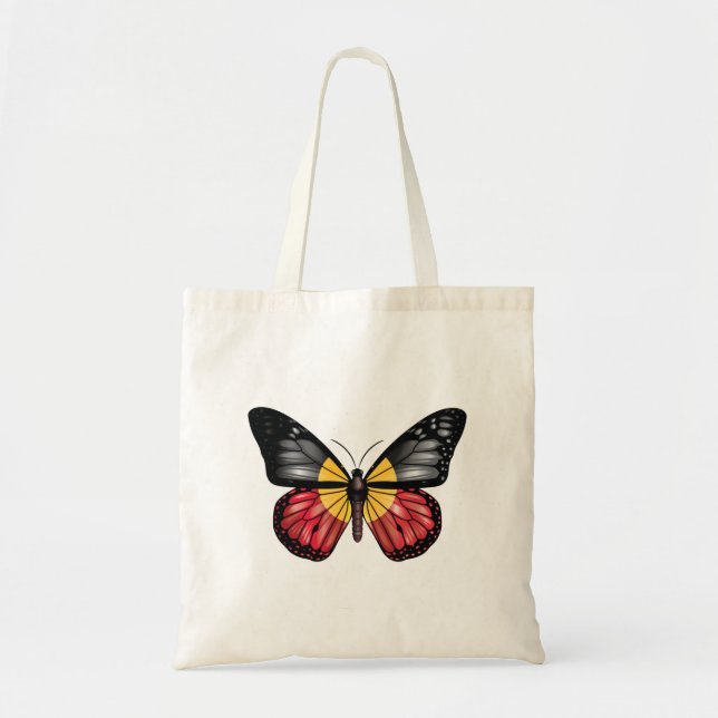 Aborigin Monarque Butterfly Flag Tote Bag (Front)