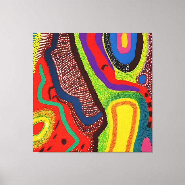 Aboriginal Abstract Art Vol 06 Canvas Print (Front)
