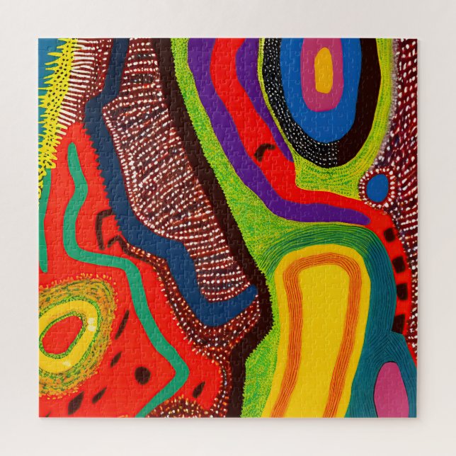 Aboriginal Abstract Art Vol 06 Jigsaw Puzzle (Vertical)