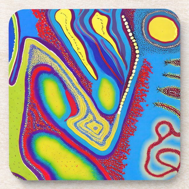 Aboriginal Abstract Art Vol 10 Coaster (Front)