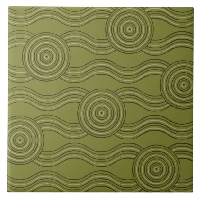 Aboriginal art bush tile (Front)