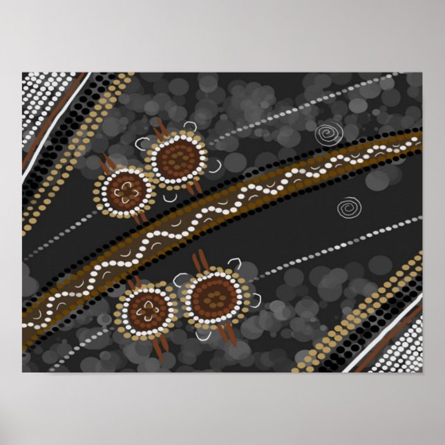 Aboriginal Art Canvas - Lost Tribes Poster (Front)