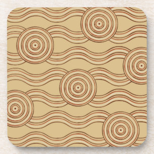 Aboriginal art earth coaster